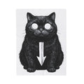 Black Cat Blanket Cat Gothic Gift Women Sketch Blanket Kitty Blanket Feline Fan Cat Illustration Graphic Minimalist Arrow Blanket