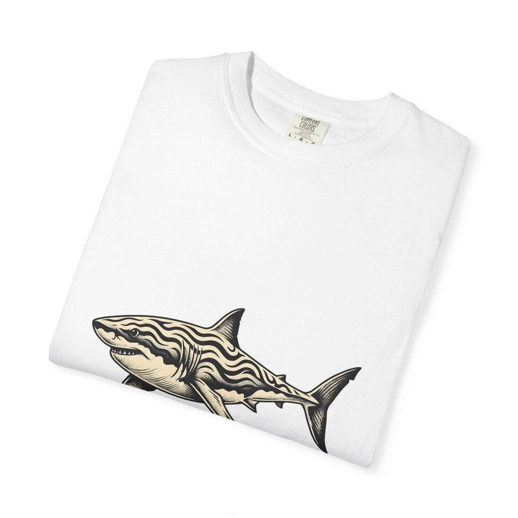 Shark T-Shirt Ocean Creatures Gift Women Geometric T-Shirt Shark T-Shirt Marine Fan Abstract T-Shirt Wildlife Graphic Sketch Bands T-Shirt