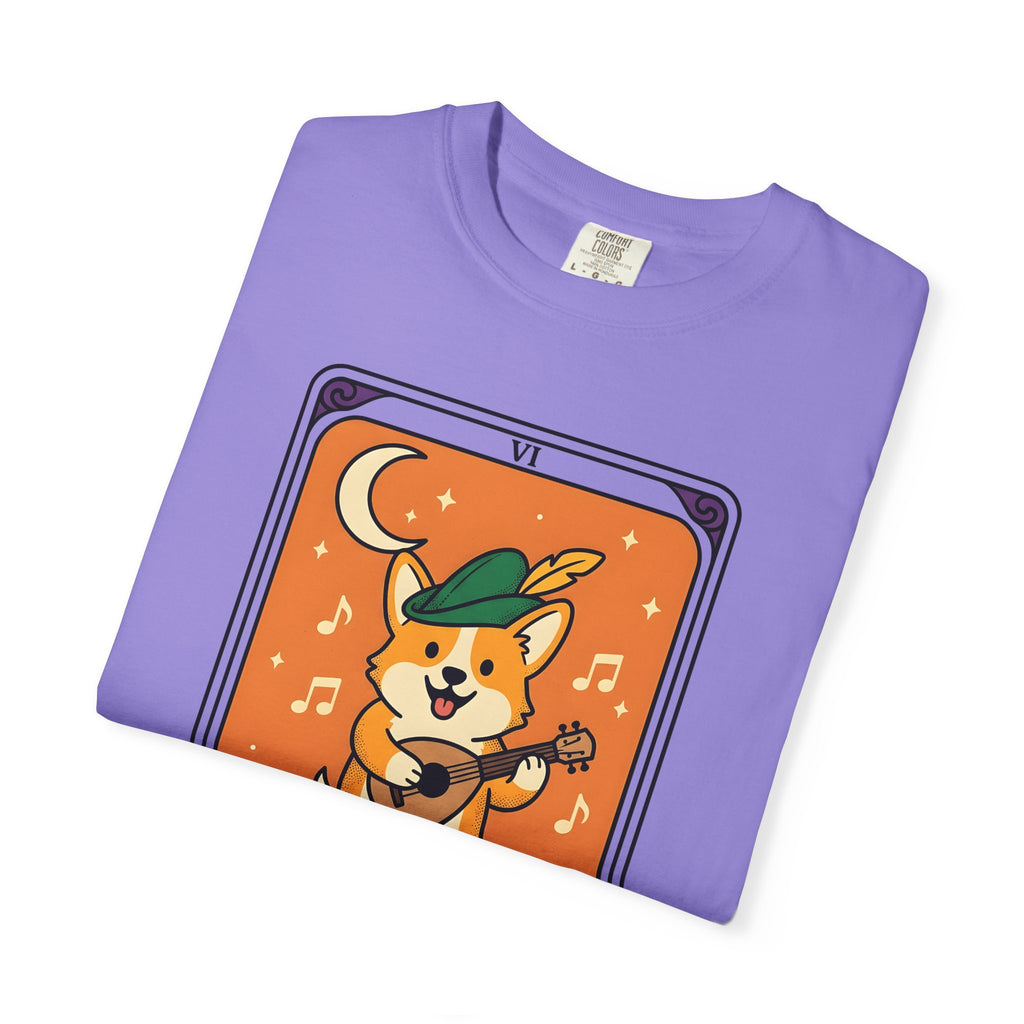 Corgi Performer T-Shirt Boho Chic Animal Gift Women Anime T-Shirt Pembroke Welsh Corgi T-Shirt Bohemian Fan Manga T-Shirt Animal Graphic Hand Drawn
