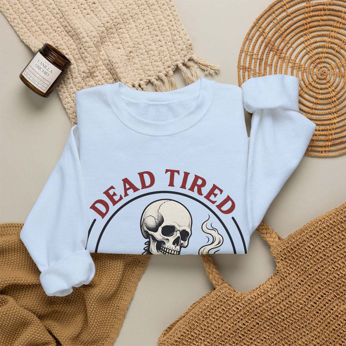Skeleton Coffee Halloween Coffee Gift Tattoo Skull Coffee Horror Fan Traditional Caffeine Vintage Sweatshirt