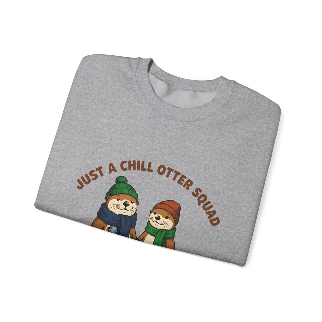 Otter Group Sweatshirt Funny Wildlife Gift Women Comic Sweatshirt Otters Sweatshirt Humor Fan Cartoon Sweatshirt Animal Graphic Sketch Beanies Sweatshirt