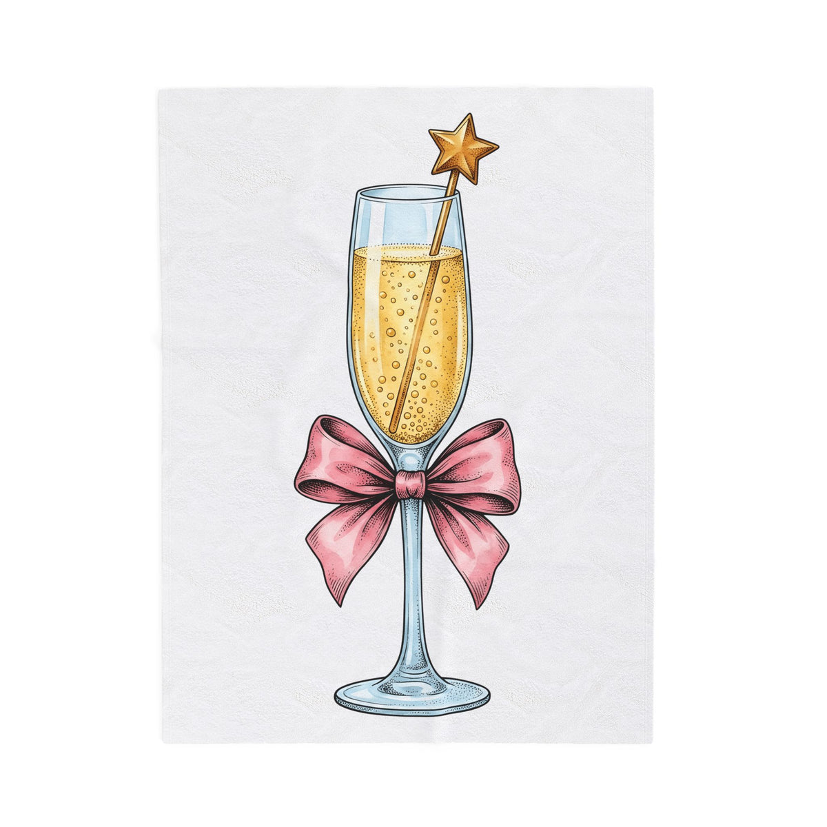 Flute Glass Holiday Occasion Gift Minimalist Glassware Christmas Fan Simple Celebration Blanket