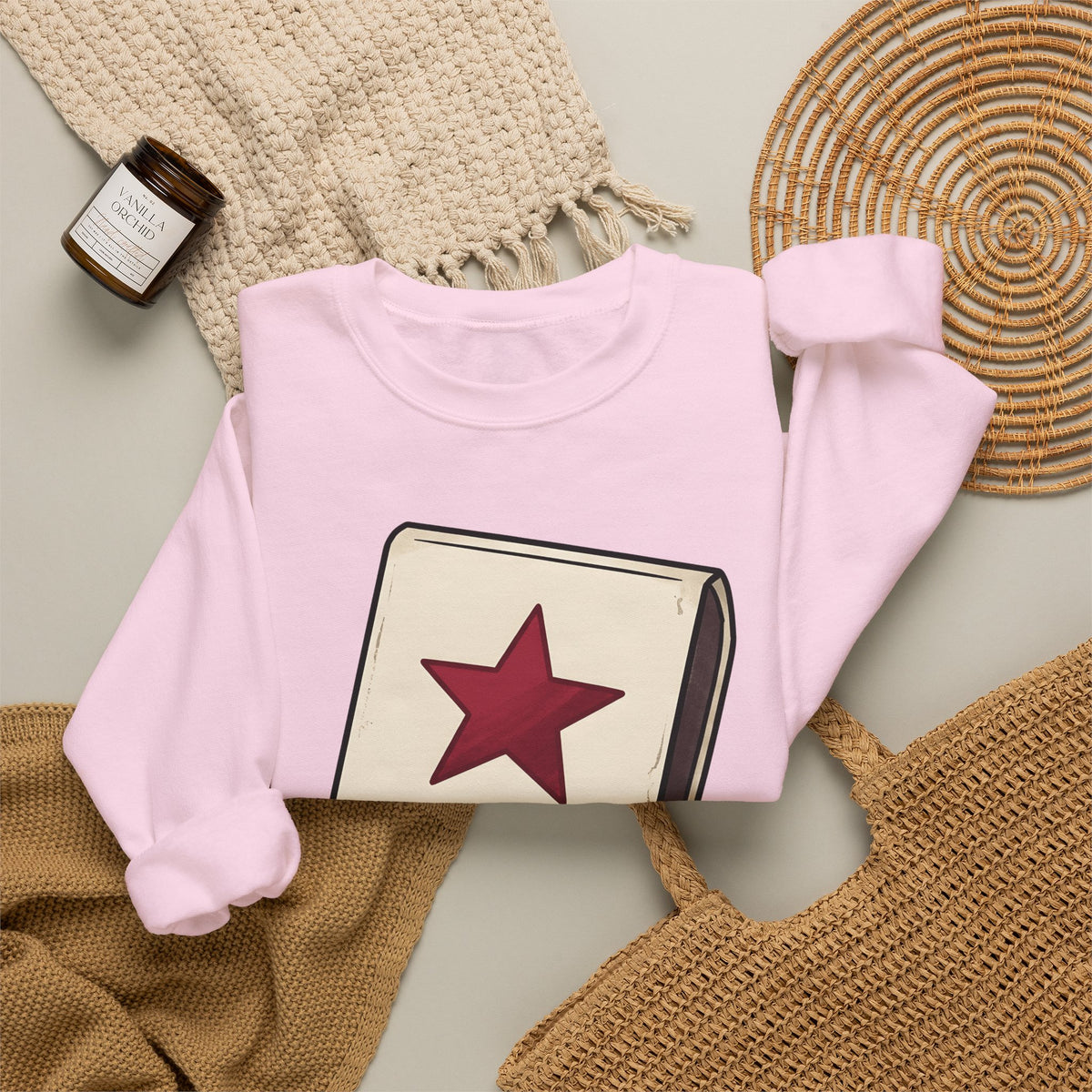 Matchbook Illustration Sweatshirt Cute Quote Gift Women Sketch Sweatshirt Matchcover Sweatshirt Kawaii Fan Doodle Sweatshirt Inspirational Graphic Simple Star