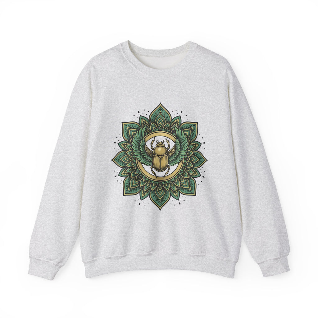 Scarab Mandala Sweatshirt Boho Chic Spiritual Gift Women Bohemian Sweatshirt Mandala Sweatshirt Hippie Enthusiast Tribal Sweatshirt Mystical Graphic Geometric