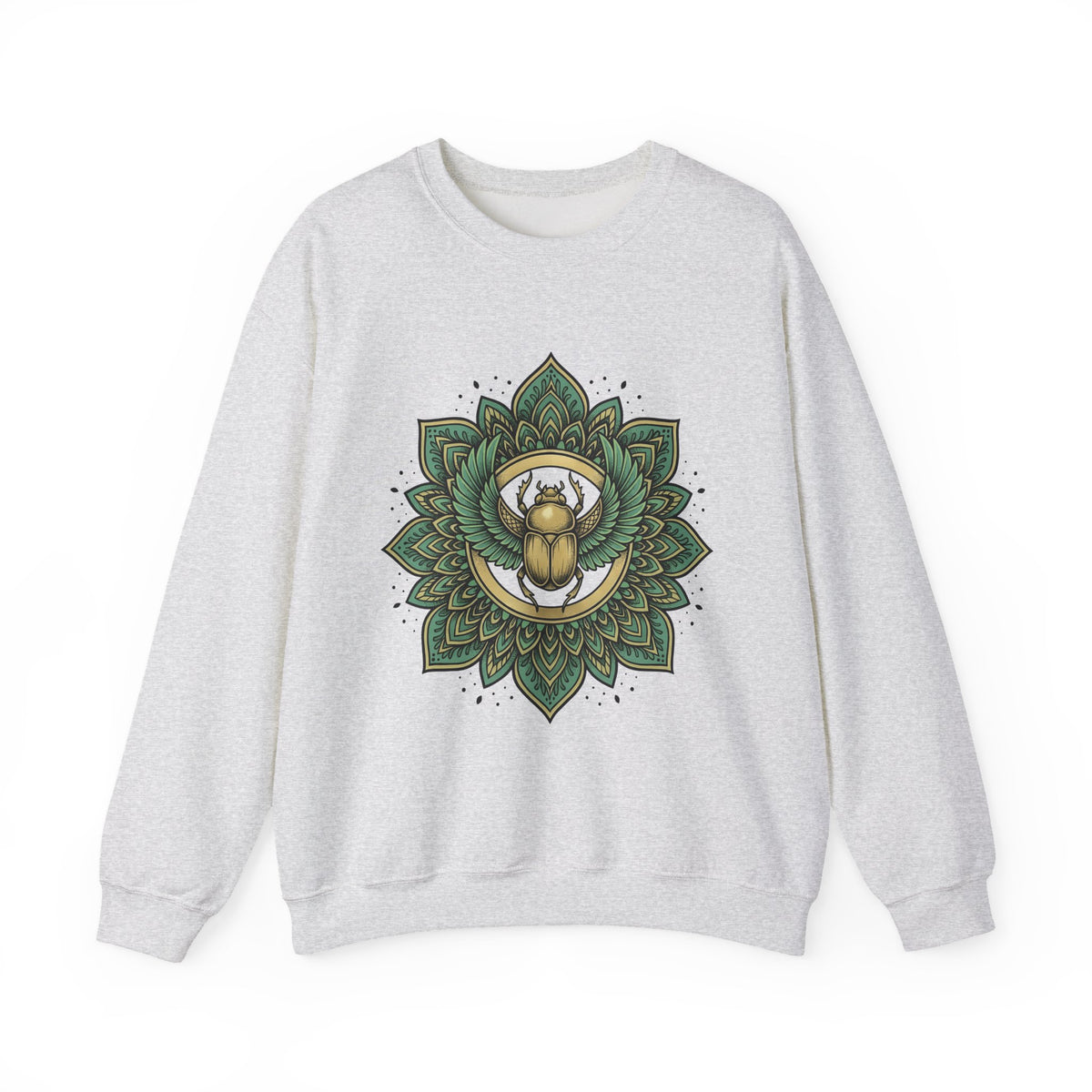 Scarab Mandala Sweatshirt Boho Chic Spiritual Gift Women Bohemian Sweatshirt Mandala Sweatshirt Hippie Enthusiast Tribal Sweatshirt Mystical Graphic Geometric