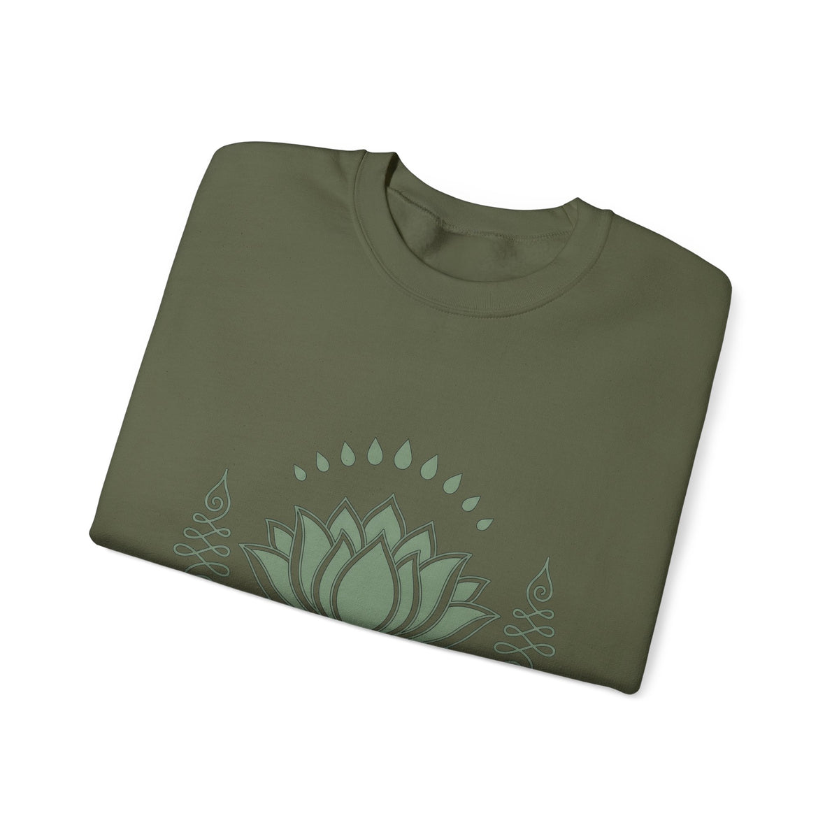 Lotus Blossom Sweatshirt Boho Chic Meditation Gift Women Sketch Sweatshirt Waterlily Sweatshirt Hippie Enthusiast Drawing Design Simple Sacred Geometry