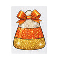 Candy Corn Blanket Halloween Candy Gift Women Glitter Blanket Triangular Corn Blanket Spooky Fan Sparkling Blanket Sweets Graphic Kawaii Bow Blanket