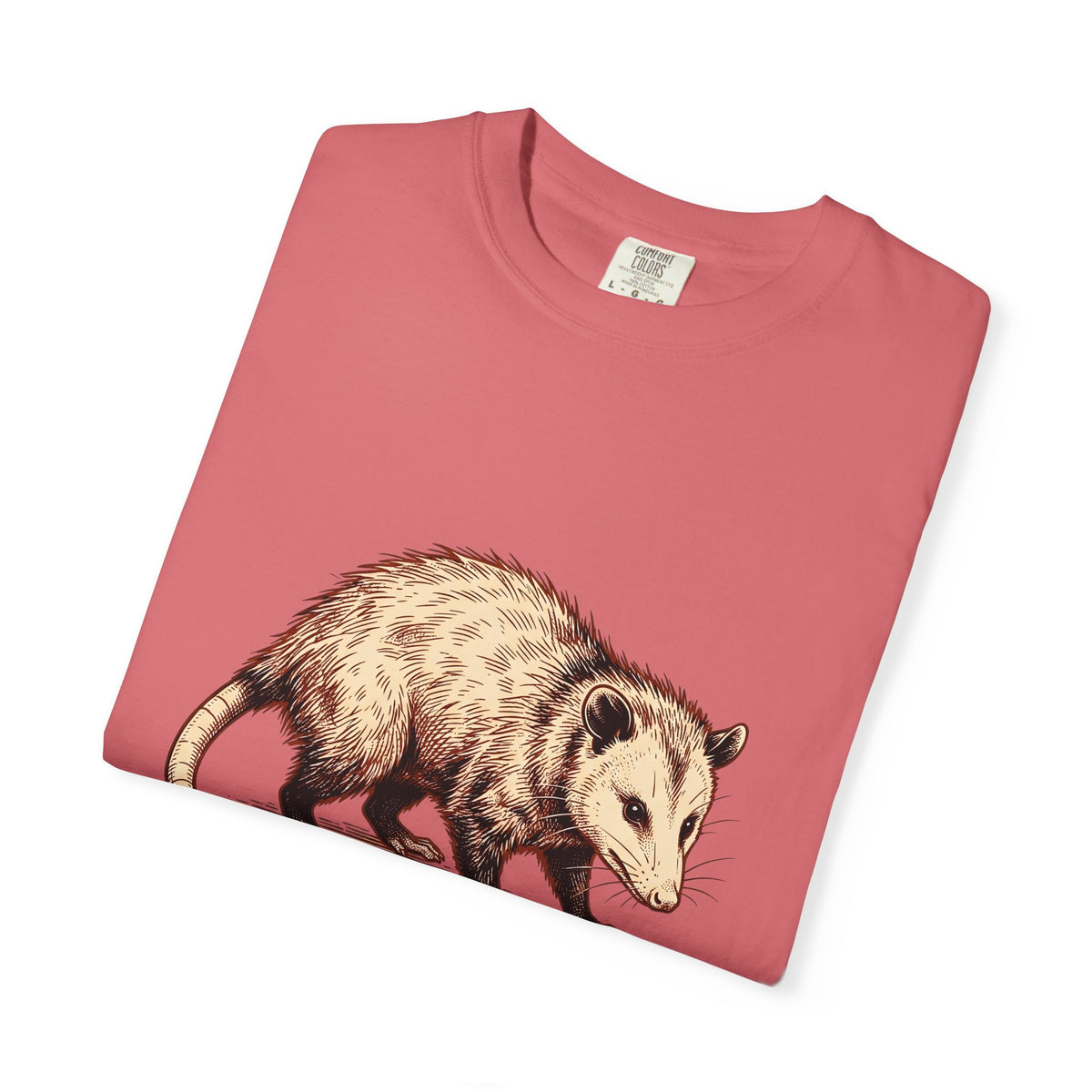 Opossum Illustration T-Shirt Funny Pet Gift Women Retro T-Shirt Possum T-Shirt Comedy Fan Vintage T-Shirt Animal Graphic Sketch Wildlife Comedy