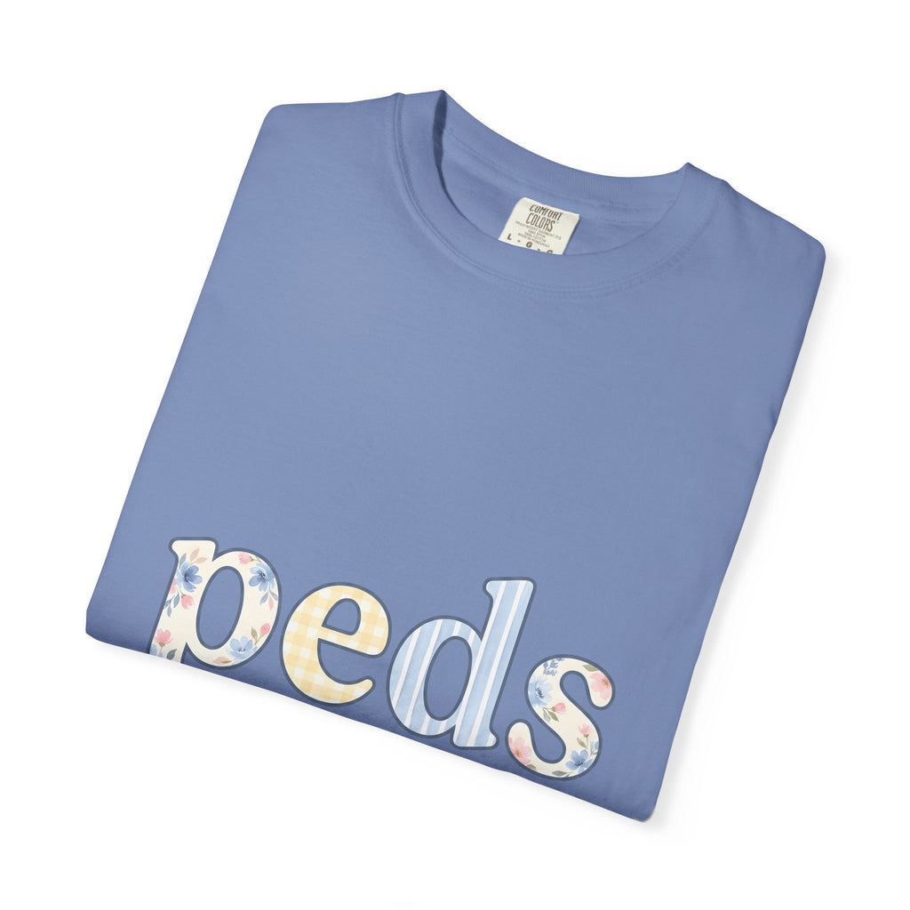 Floral Monogram T-Shirt Nurses Hospital Gift Women Pale Colors T-Shirt Initial T-Shirt Nurse Enthusiast Pastel T-Shirt Medical Graphic Old School