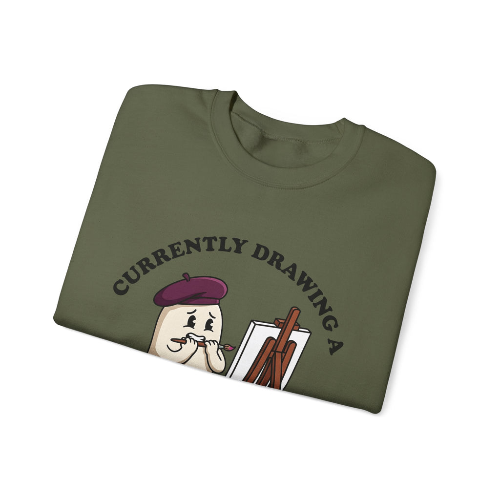 Apparition Illustrator Funny Gift Cartoon Ghost Artist Humor Fan Comic Visual Sweatshirt