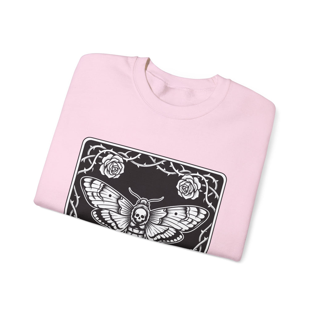 Skull Butterfly Sweatshirt Gothic Magic Gift Women Traditional Tattoo Sweatshirt Sugar Skull Sweatshirt Darkwave Fan Tattooed Sweatshirt Mystic Graphic Horror