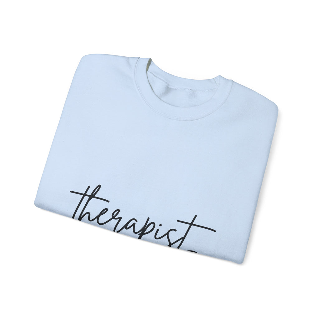 Therapist Word Art Sweatshirt Therapist Wellness Gift Women Minimalist Sweatshirt Counseling Typography Sweatshirt Mental Health Enthusiast Simple Sweatshirt