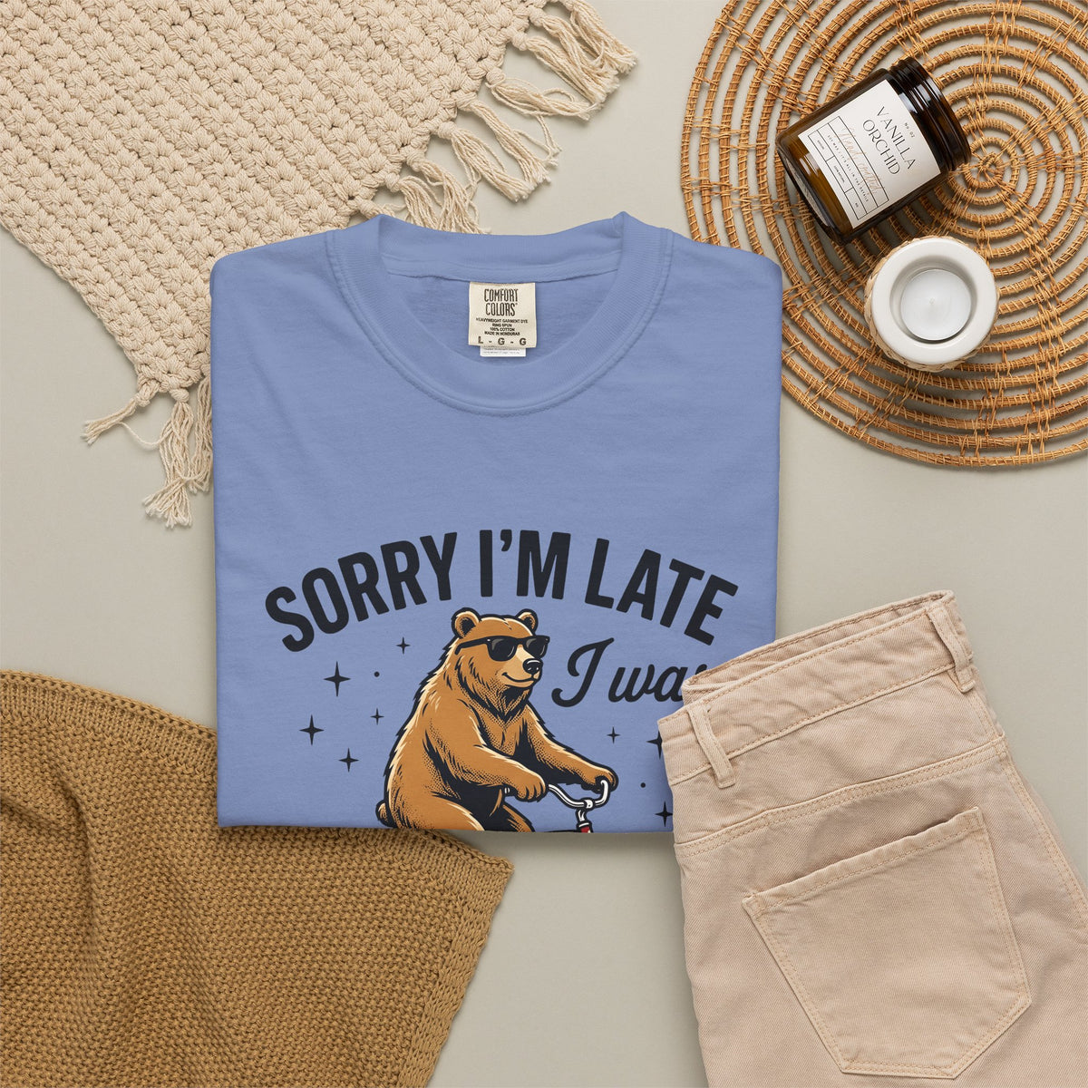 Bear Cycling T-Shirt Funny Creatures Gift Women Funny Cartoon T-Shirt Bear T-Shirt Humor Fan Cartoonish T-Shirt Animal Graphic Classic Cool Glasses