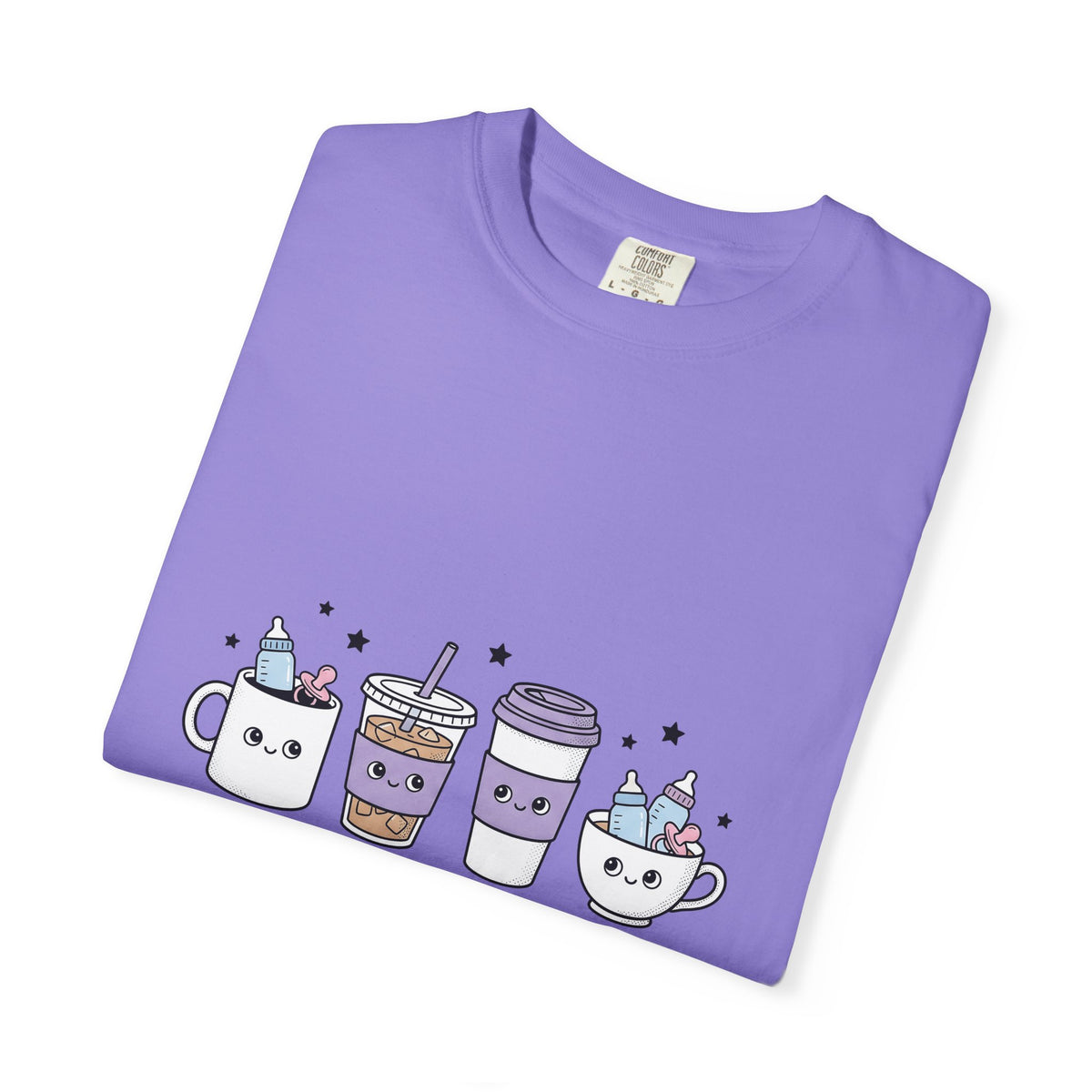 Adorable Coffee T-Shirt T-Shirt Nurse Espresso Gift Women Chibi T-Shirt Coffee Cup T-Shirt Healthcare Enthusiast Cartoon T-Shirt Coffee Graphic Sketch