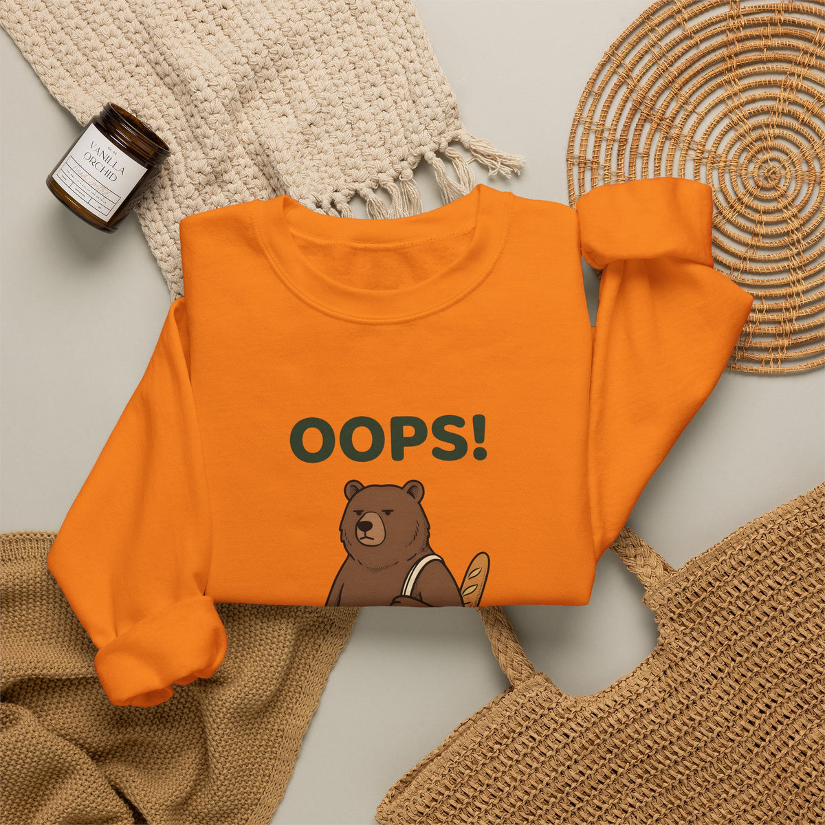 Bear Canvas Sweatshirt Sweatshirt Funny Critter Gift Women Doodle Sweatshirt Sweatshirt Sweatshirt Humor Fan Cartoon Sweatshirt Animal Graphic Sketch Baked Bread Sweatshirt