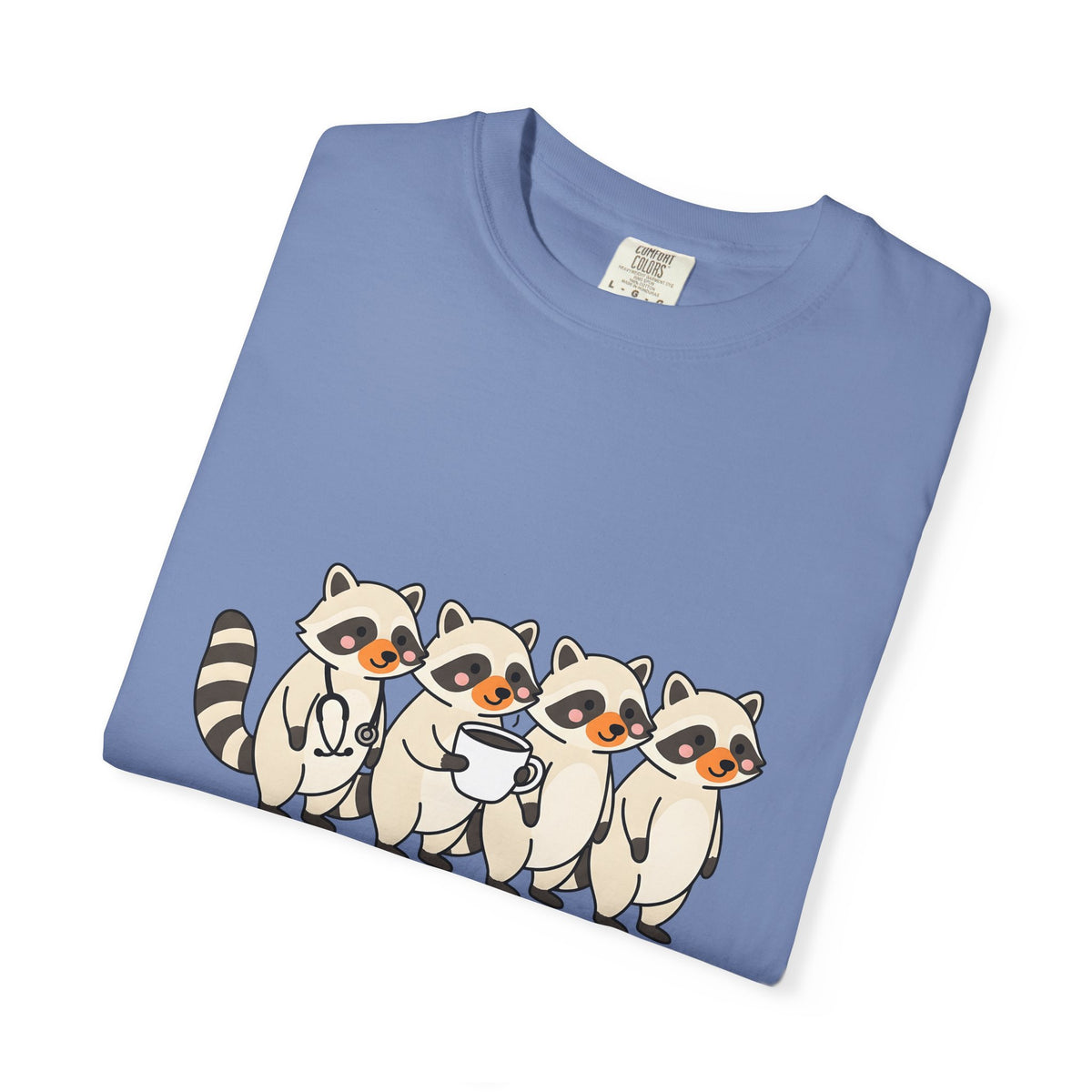 Raccoon Family T-Shirt Nurses Creatures Gift Women Lovable T-Shirt Trash Panda T-Shirt Nurse Enthusiast Cute T-Shirt Wildlife Graphic Animated