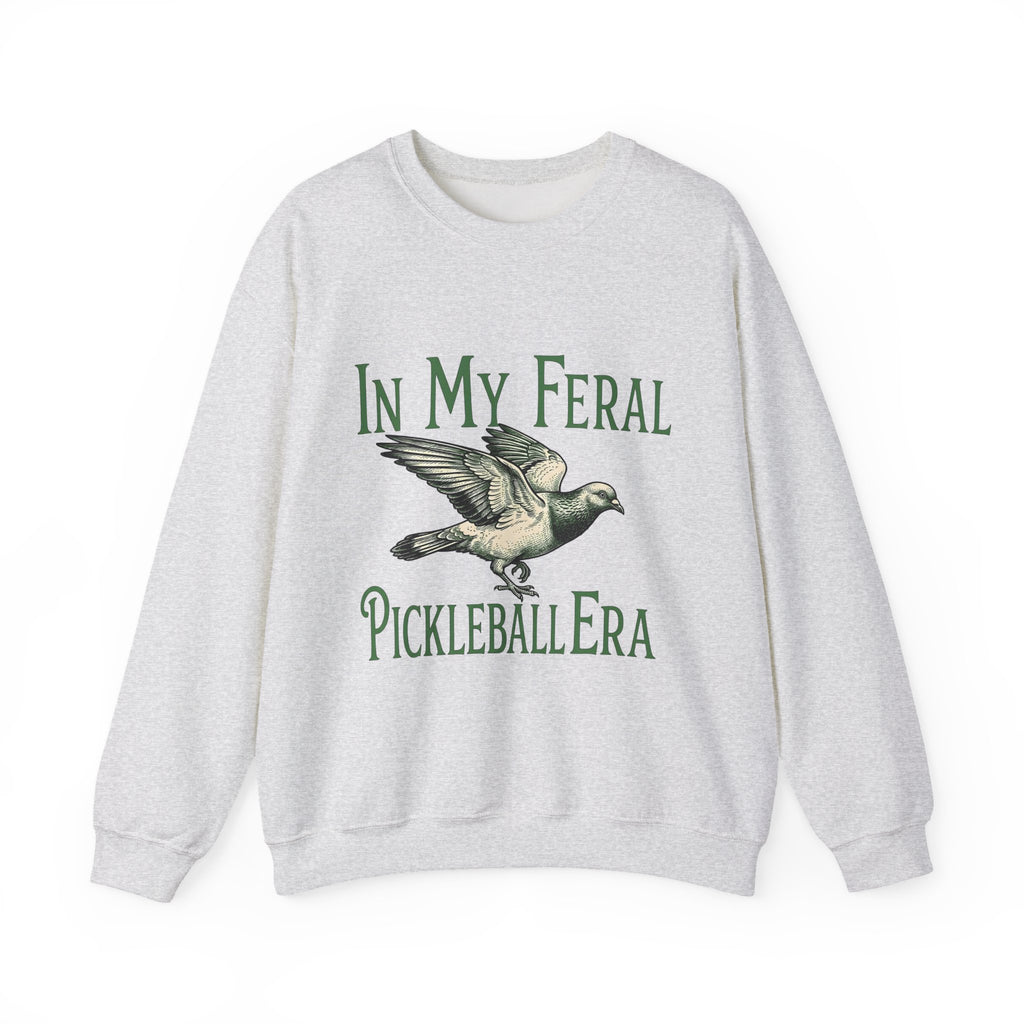 Flying Pigeon Sweatshirt Pickleball Animal Gift Women Vintage Sweatshirt Dove Sweatshirt Paddle Fan Retro Sweatshirt Creature Graphic Hand Drawn Wings Sweatshirt
