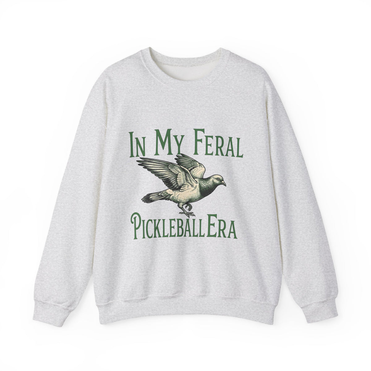 Flying Pigeon Sweatshirt Pickleball Animal Gift Women Vintage Sweatshirt Dove Sweatshirt Paddle Fan Retro Sweatshirt Creature Graphic Hand Drawn Wings Sweatshirt