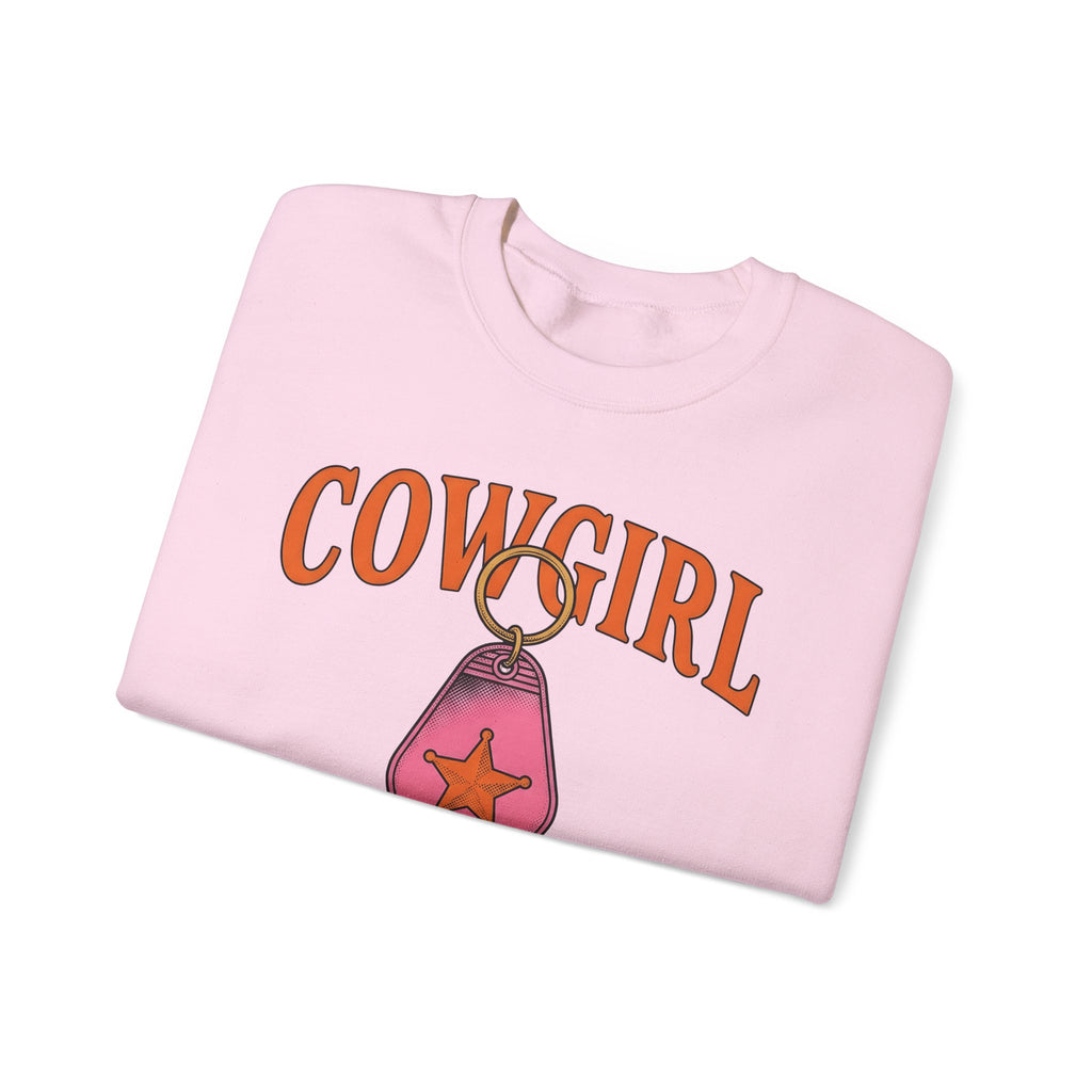 Sheriff Badge Keychain Sweatshirt Cowgirl Cowboy Gift Women Distressed Sweatshirt Keychain Sweatshirt Cowboy Fan Vintage Sweatshirt Rodeo Graphic Hand Drawn