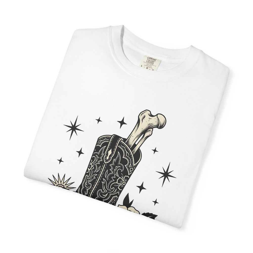 Leather Boot T-Shirt Cowgirl Ranch Gift Women Neo Tattoo T-Shirt Boot T-Sh