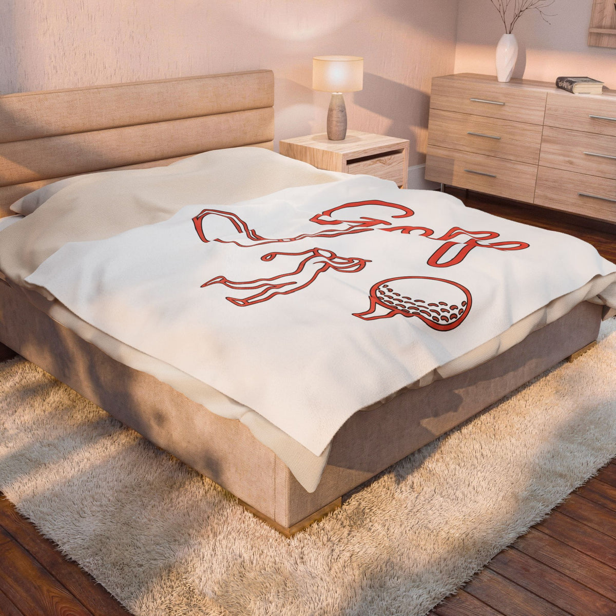 Golf Athlete Blanket Golf Pastime Gift Women Simple Design Blanket Golfer Blanket Golfing Enthusiast Minimalist Blanket Leisure Graphic Outline