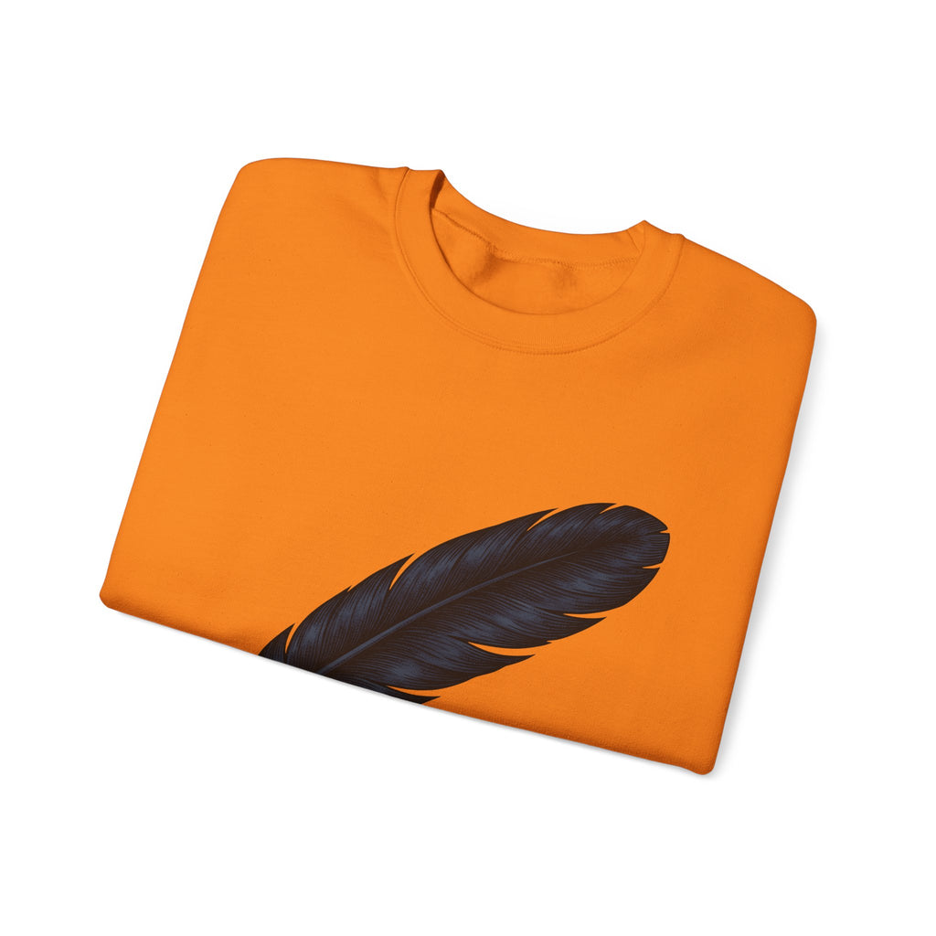 Feather Charm Sweatshirt Boho Chic Spiritual Gift Women Retro Sweatshirt Charm Sweatshirt Bohemian Enthusiast Vintage Sweatshirt Mystical Graphic Sketch Bow