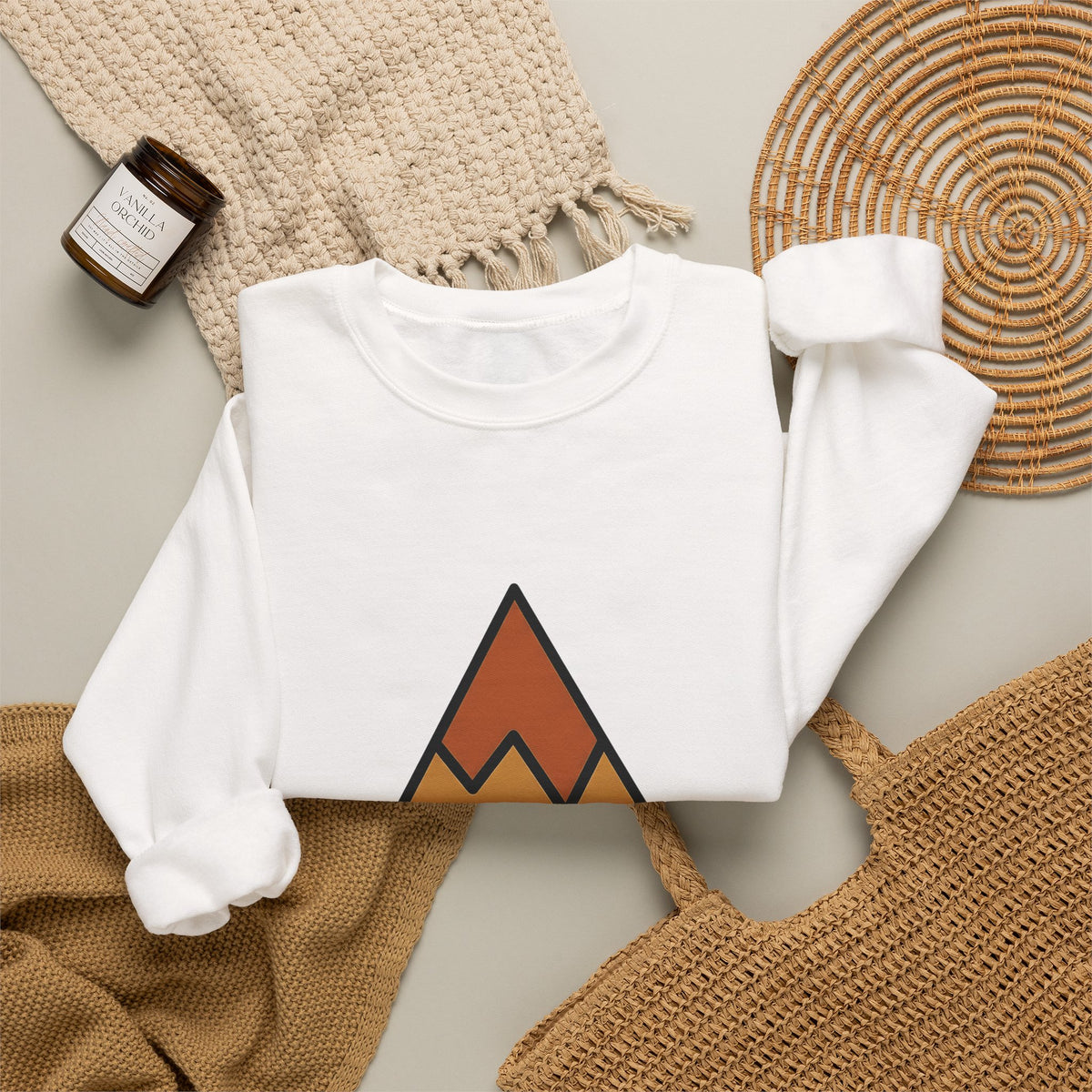 Mountain Nature Outdoors Gift Minimalist Peak Wilderness Enthusiast Simple Adventure Sweatshirt