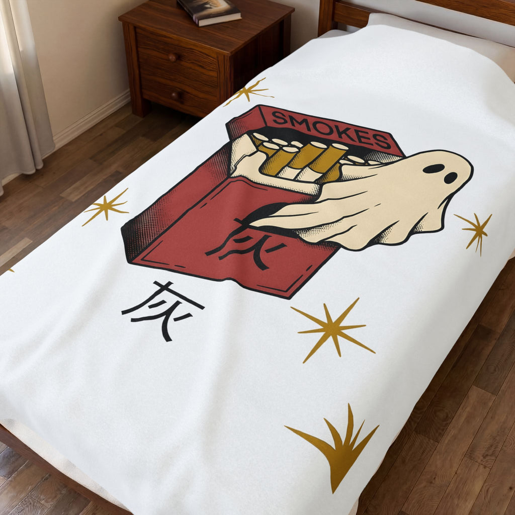 Specter Tobacco Case Blanket Halloween Fright Gift Women Distressed Blanket Tobacco Pouch Blanket Horror Fan Spooky Graphic