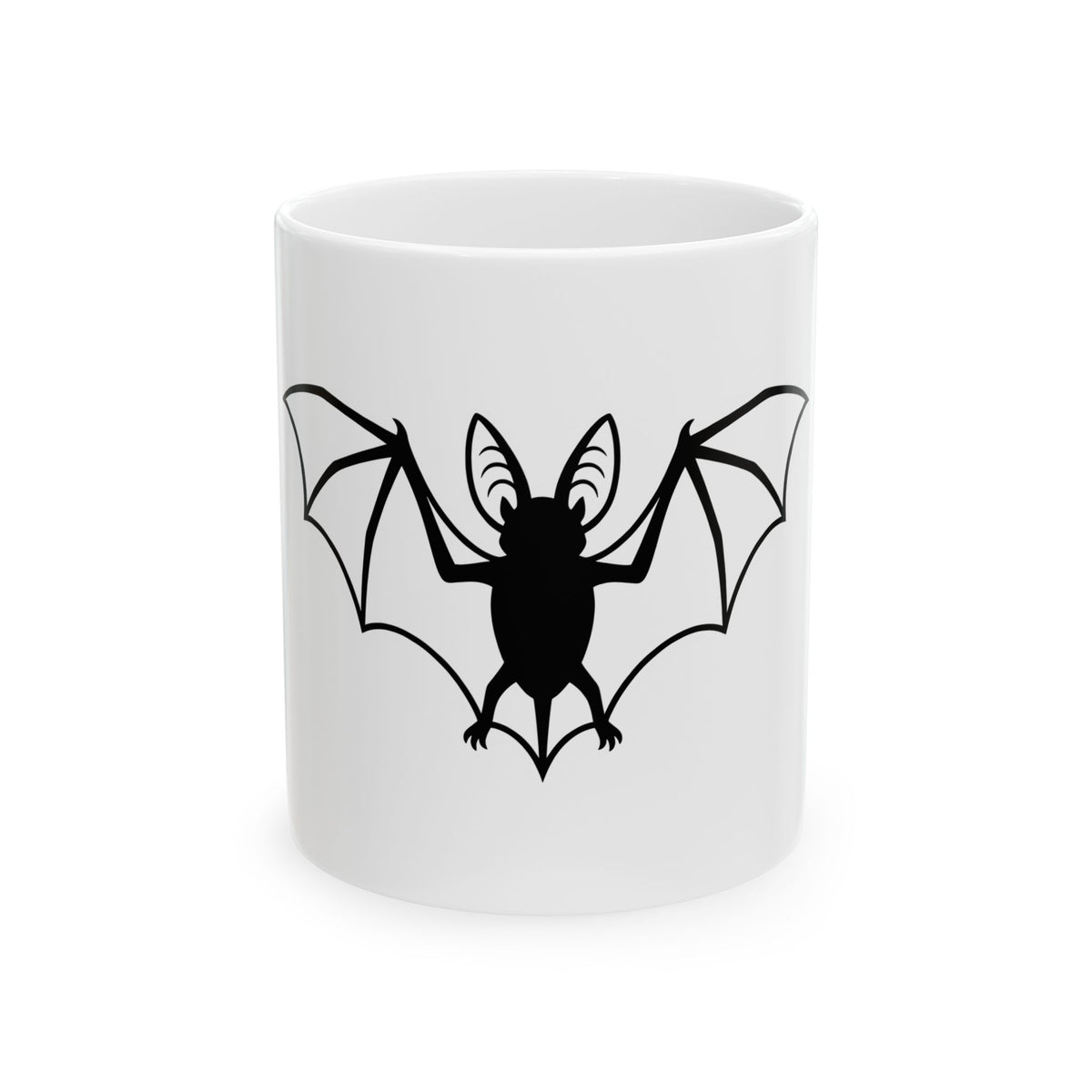 Bat Graphic Mug Cottagecore Halloween Gift Women Minimalist Mug Bat Mug Homebody Fan Simple Mug Spooky Graphic Gothic Wings Mug