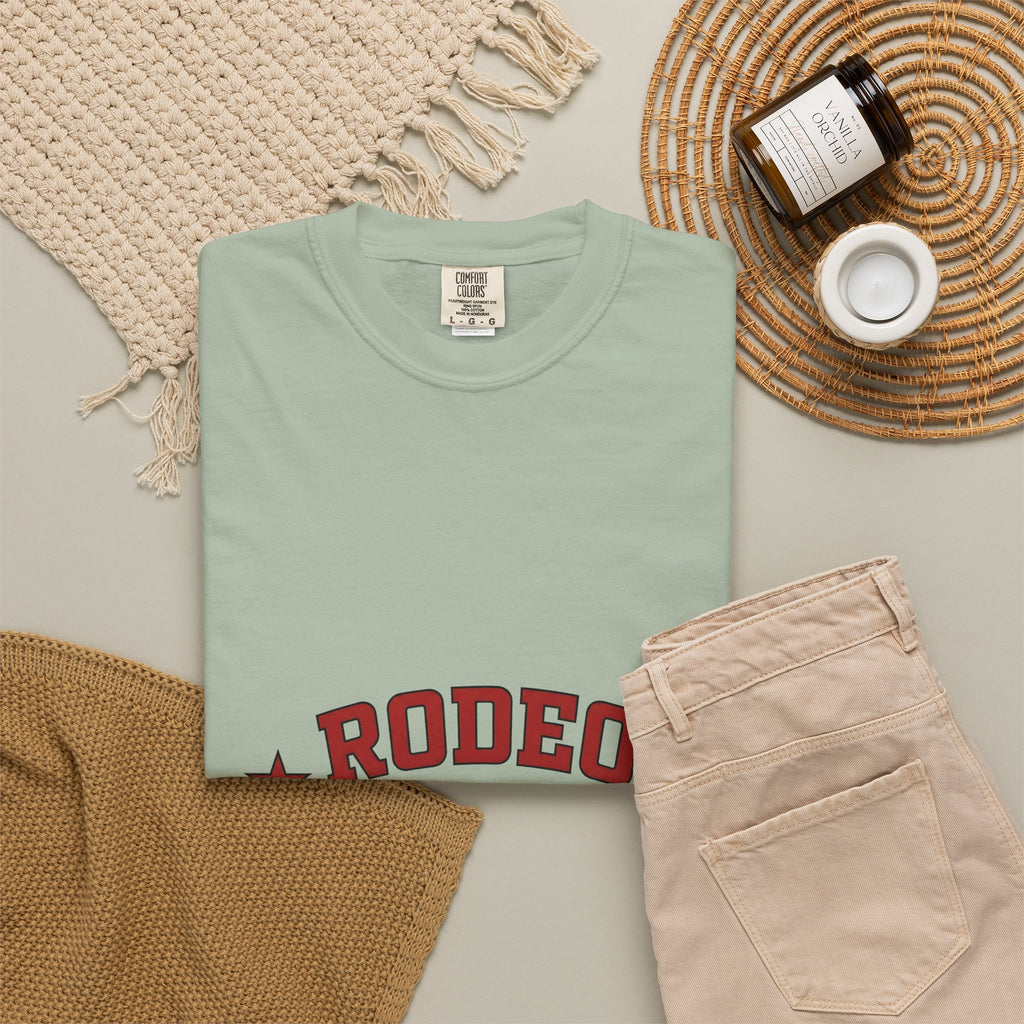 Western Lettering T-Shirt Cowgirl Country Gift Women Heavy T-Shirt Typography T-Shirt Cowboy Fan Vintage T-Shirt Rural Graphic Antique Star Badge