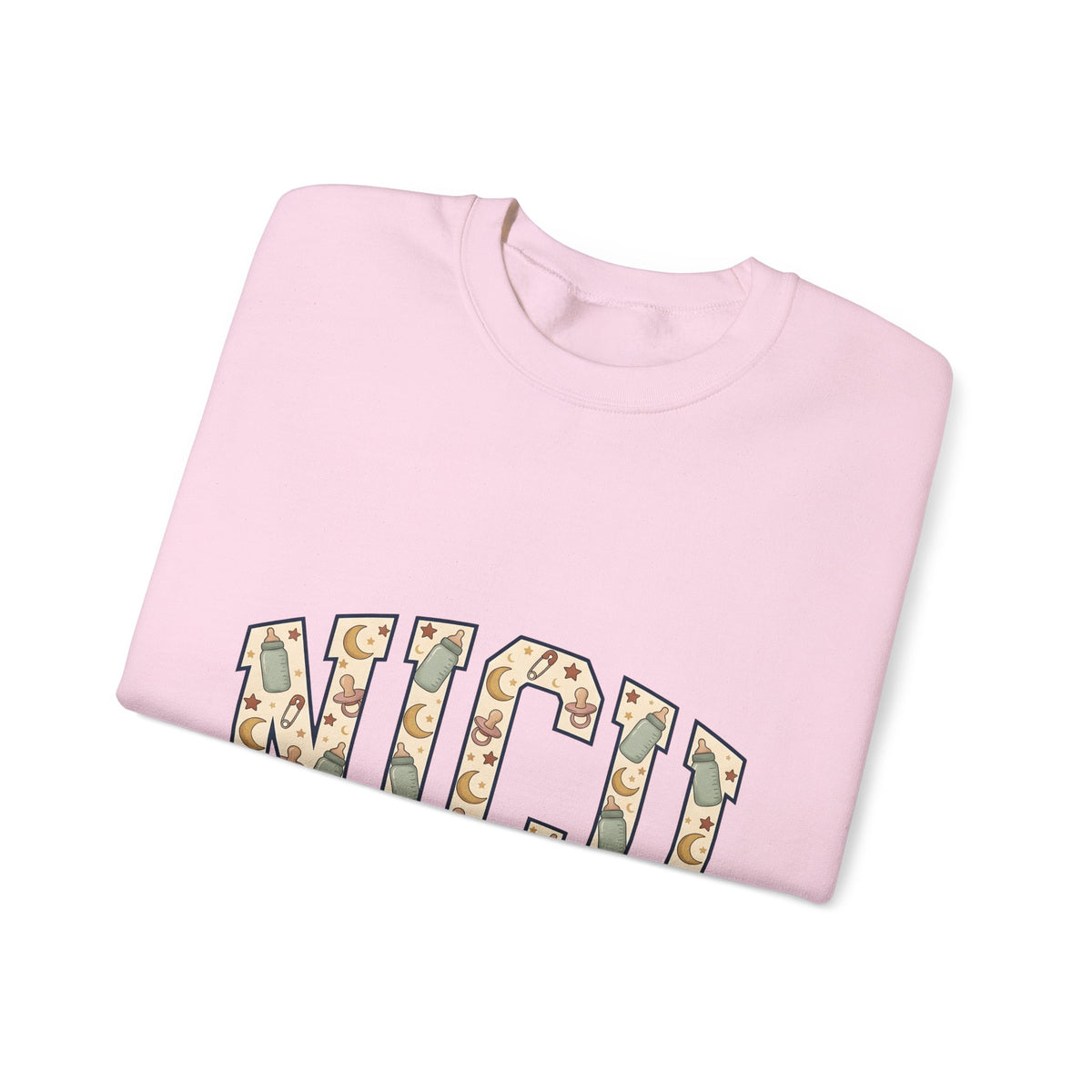 Baby Bottle Pattern Sweatshirt NICU Nurse Medical Gift Women Playful Sweatshirt Feeding Bottle Sweatshirt Nurse Enthusiast Fun Sweatshirt Healthcare Graphic