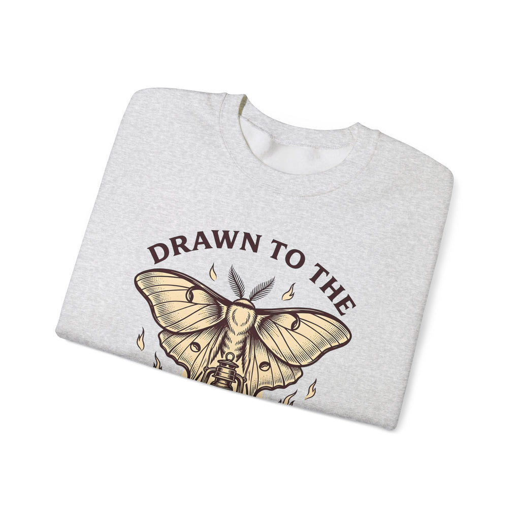 Moth Lamp Sweatshirt St. Valentine's Day Dark Gift Women Retro Sweatshirt Lamp Sweatshirt Valentine Fan Vintage Sweatshirt Gothic Graphic Sketch Flame Sweatshirt
