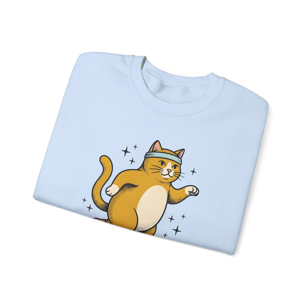 Skating Cat Sweatshirt Funny Feline Gift Women Comic Sweatshirt Cat Sweatshirt Humor Fan Cartoon Sweatshirt Kitty Graphic Vintage Sparkles Sweatshirt