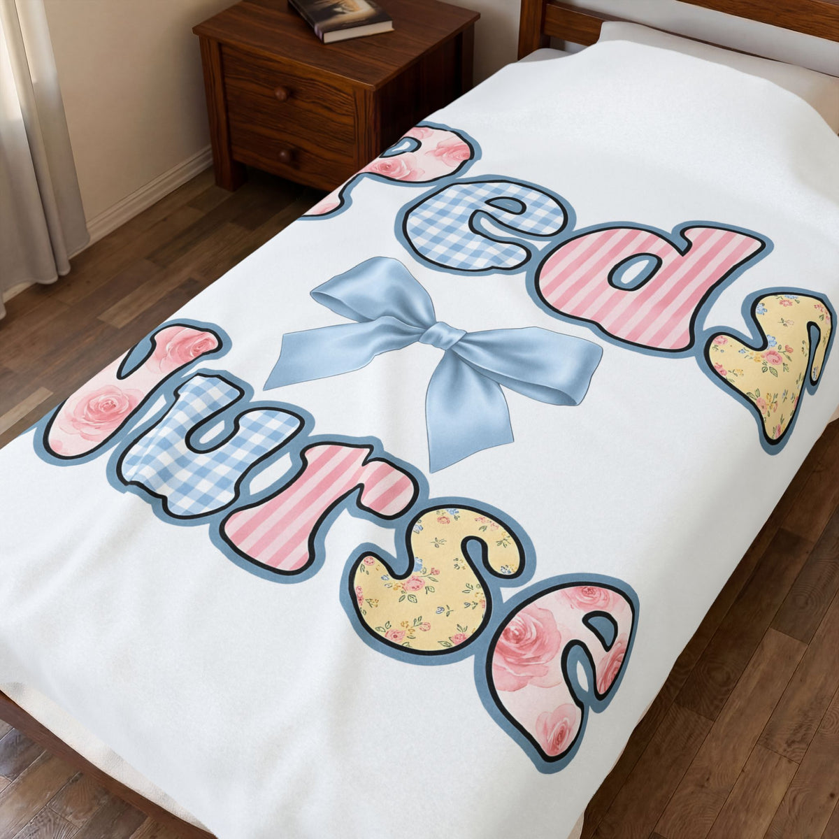 Botanical Letters Blanket Nurse Garden Gift Women Charming Blanket Alphabet Blanket Nursing Enthusiast Whimsical Blanket Gardening Graphic Hand