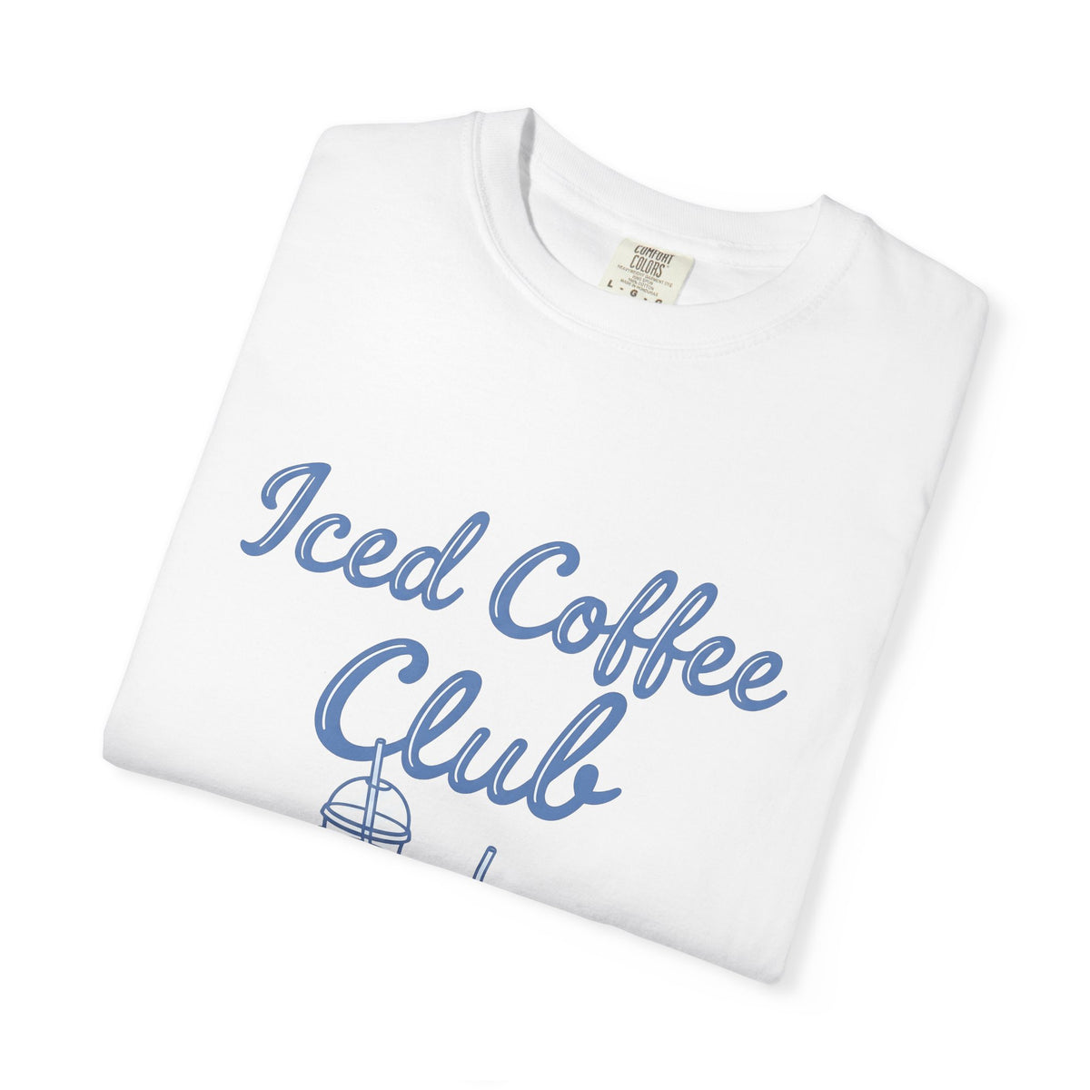 Iced Latte Glass T-Shirt Coffee Cuisine Gift Women Fun T-Shirt Glassware T-Shirt Coffee Fan Java Graphic Illustration Clean Fingers T-Shirt