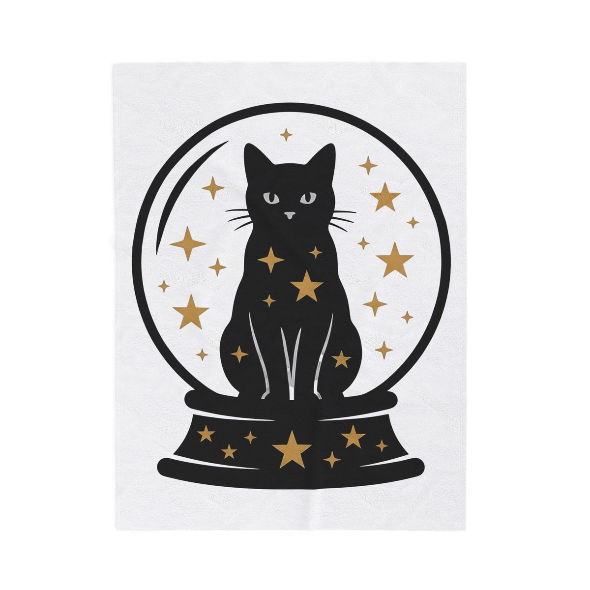 Dark Cat Orb Blanket Cat Magic Gift Women Simple Blanket Black Cat Ball Blanket Cat Fan Feline Graphic Blanket Retro Sparkles Blanket