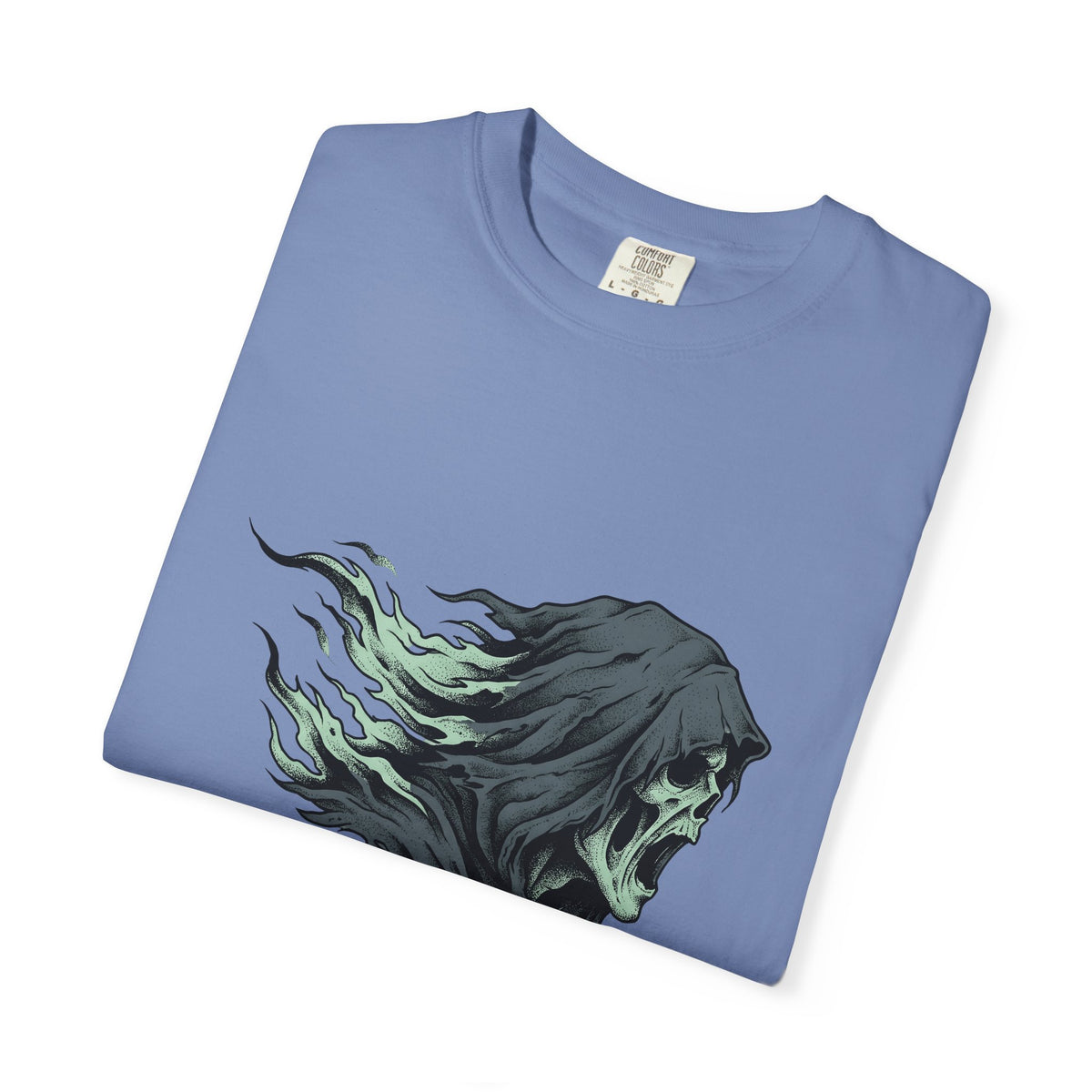 Skeleton Skull T-Shirt Halloween Scary Gift Women Gothic T-Shirt Skull T-Shirt Horror Fan Dark T-Shirt Fright Graphic Hand Drawn Ripped Cloak