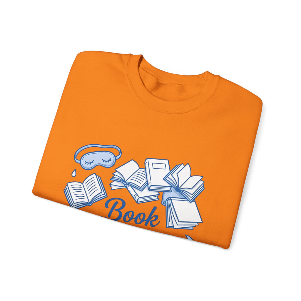 Book Stack Sweatshirt Book Reading Gift Women Doodle Sweatshirt Book Pile Sweatshirt Bibliophile Fan Illustrated Graphic Bookworm Design Whimsical Sleep