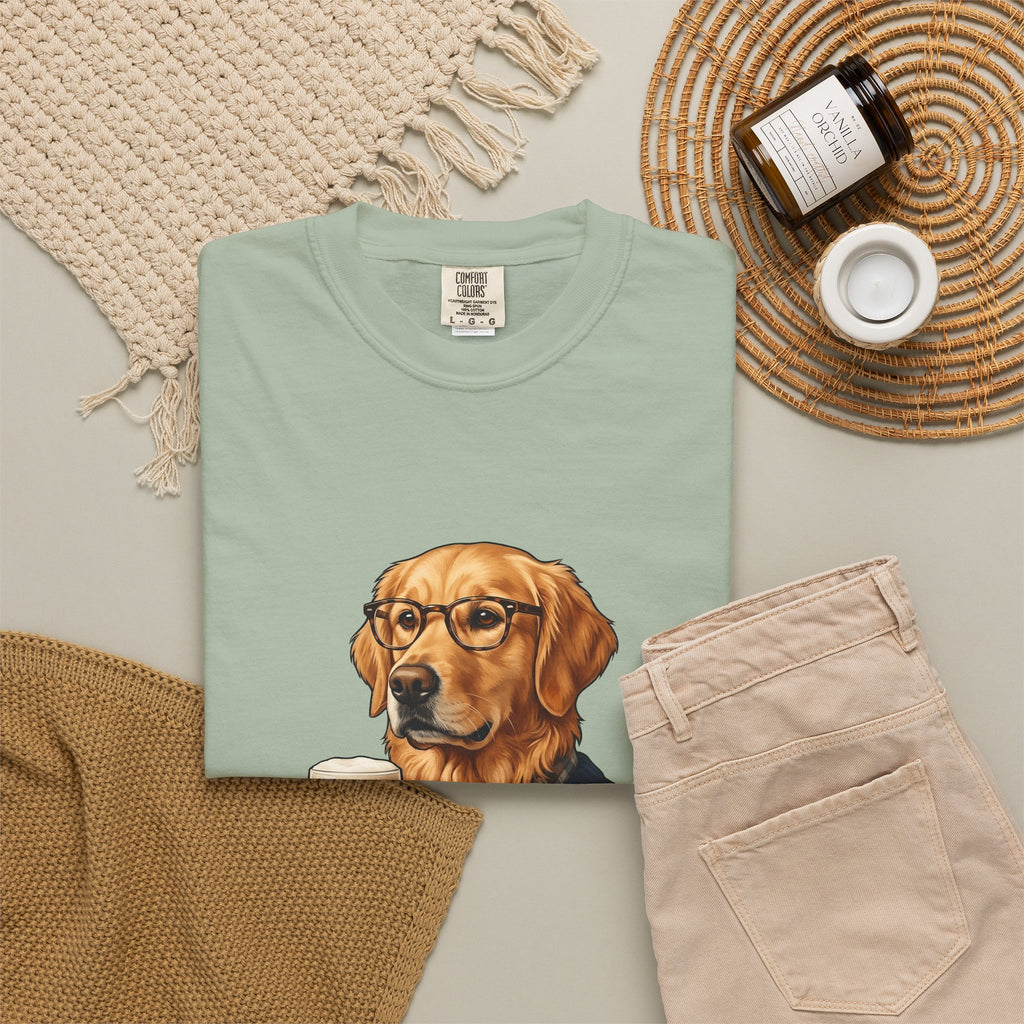 Golden Retriever Dog T-Shirt Dog Fun Gift Women Detailed T-Shirt Retriever T-Shirt Dog Fan Canine T-Shirt Humorous Graphic Old-Fashioned Lager