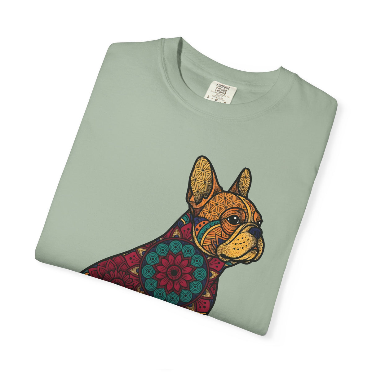 French Bulldog T-Shirt Dog Wildlife Gift Women Tribal T-Shirt Bouledogue T-Shirt Dog Fan Animal Graphic T-Shirt Rainbow Mandala T-Shirt