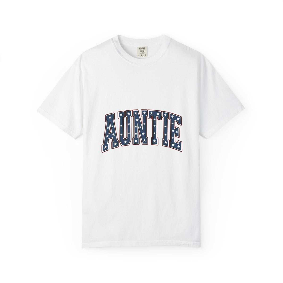 Curved College Lettering T-Shirt 4th Of July Relatives Gift Women American T-Shirt Monogram T-Shirt Independence Day Enthusiast Vintage T-Shirt
