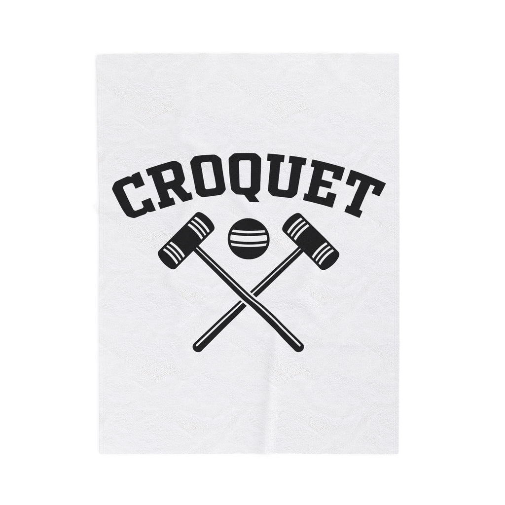 Croquet Mallets Croquet Game Gift Bold Mallet Croquet Fan Bold Sport Vintage Ball Blanket