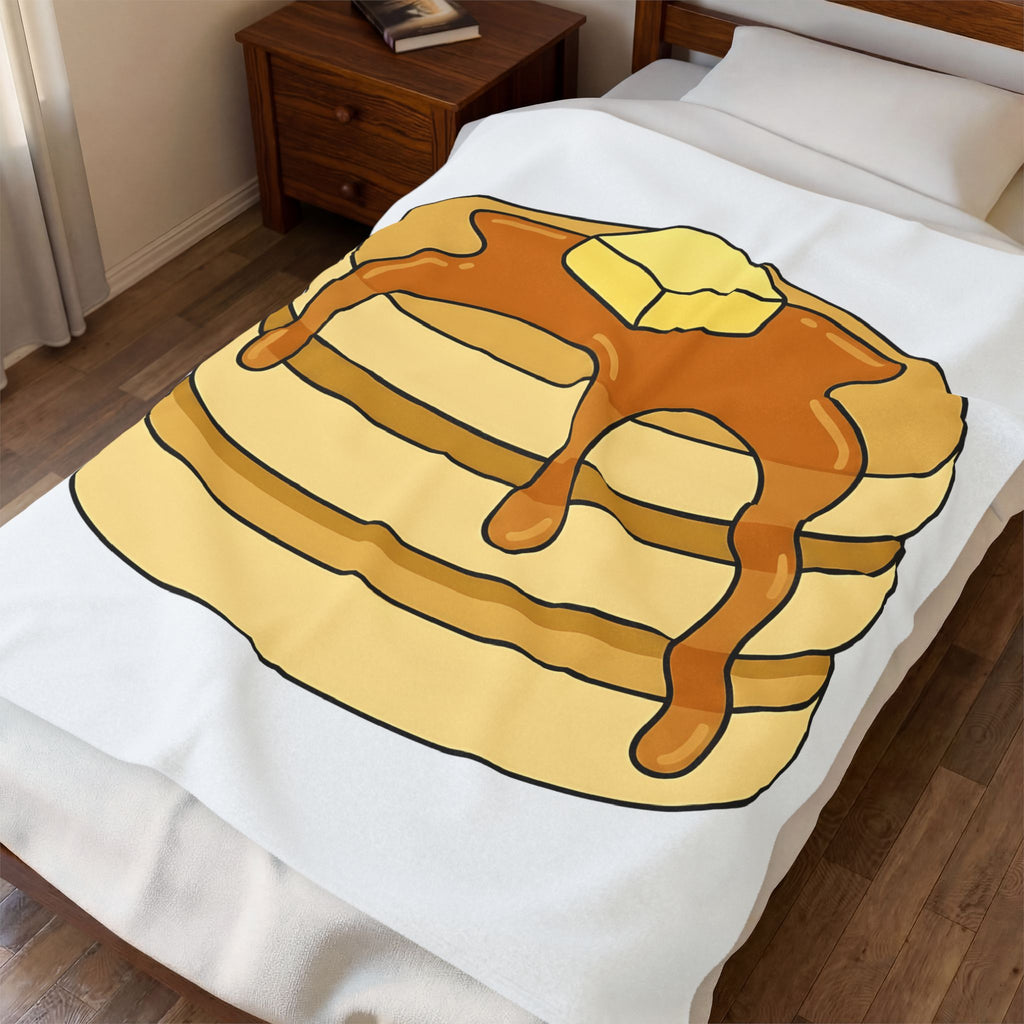 Flapjack Pile Blanket Desserts Brunch Gift Women Comic Blanket Granola Bar Blanket Pastry Fan Cartoon Blanket Breakfast Graphic Simple Honey Blanket