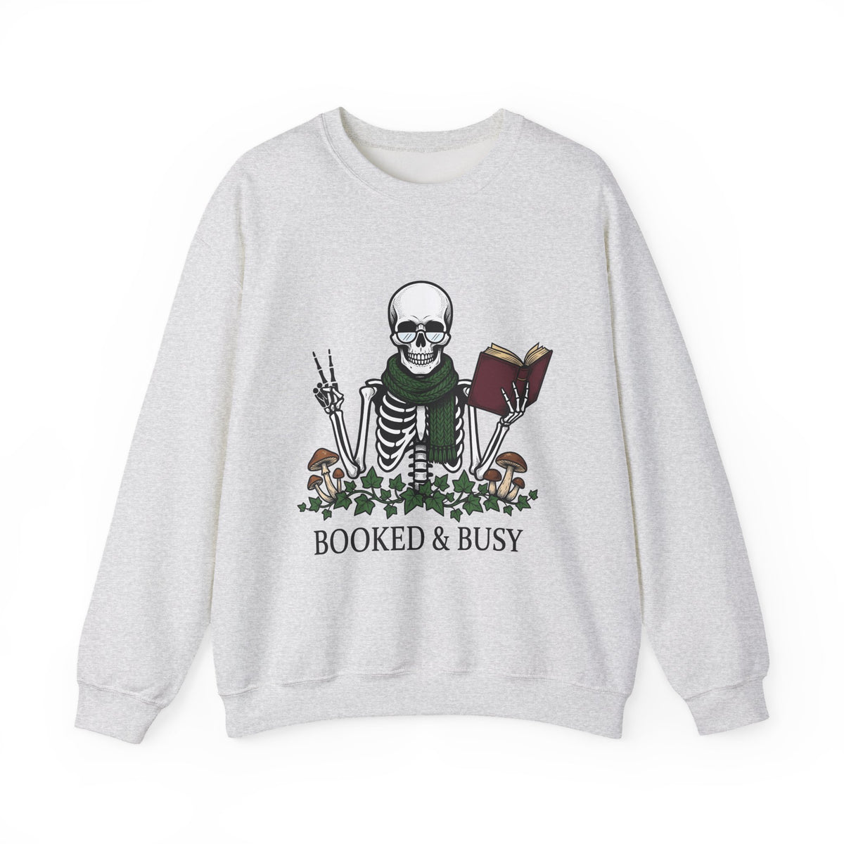 Skull Story Sweatshirt Funny Fall Gift Women Cartoon Sweatshirt Skull Sweatshirt Humor Fan Comic Sweatshirt Autumn Graphic Classic Wild Mushrooms Sweatshirt