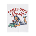 Retro Video Girl Blanket Gamer Comedy Gift Women Retro Blanket Pixel Art Blanket Gamer Fan Vintage Blanket Humor Graphic Hand Drawn Arcade Stick