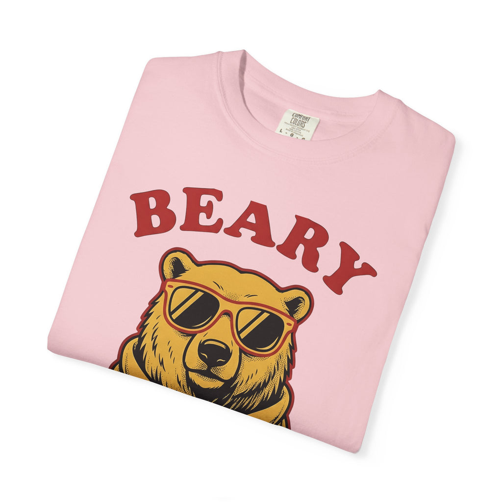 Bear Shades T-Shirt Christmas Wildlife Gift Women Comic T-Shirt Teddy T-Shirt Xmas Fan Cartoon T-Shirt Animal Graphic Retro Neck Wrap T-Shirt