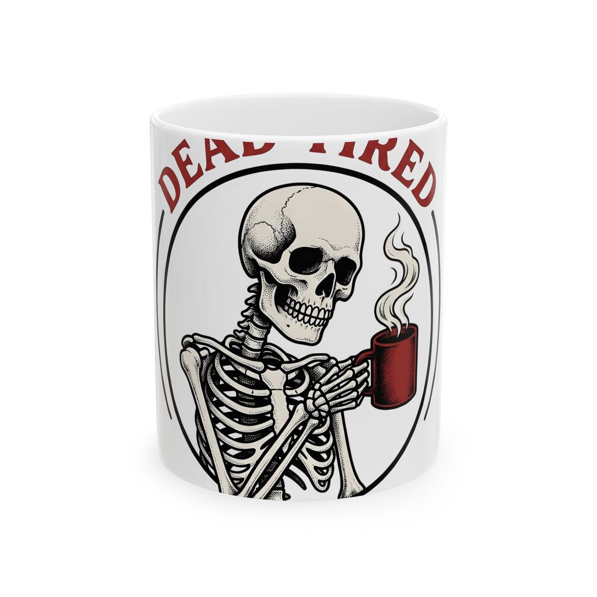 Skeleton Coffee Halloween Coffee Gift Tattoo Skull Coffee Horror Fan Traditional Caffeine Vintage Mug