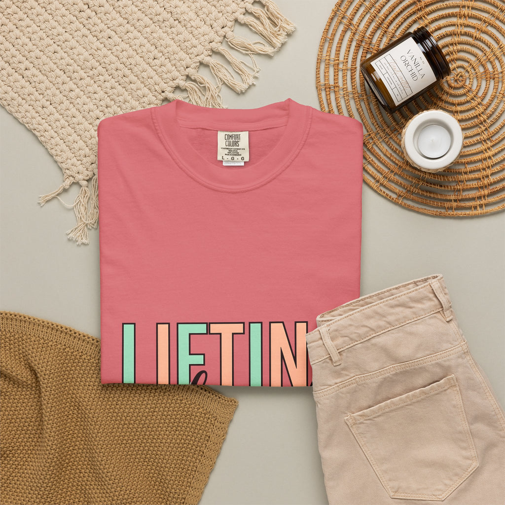 Gym Quote T-Shirt Sports Fitness Gift Women Playful T-Shirt Motivation T-Shirt Athlete Enthusiast Cute T-Shirt Workout Graphic Modern Pastel Colors