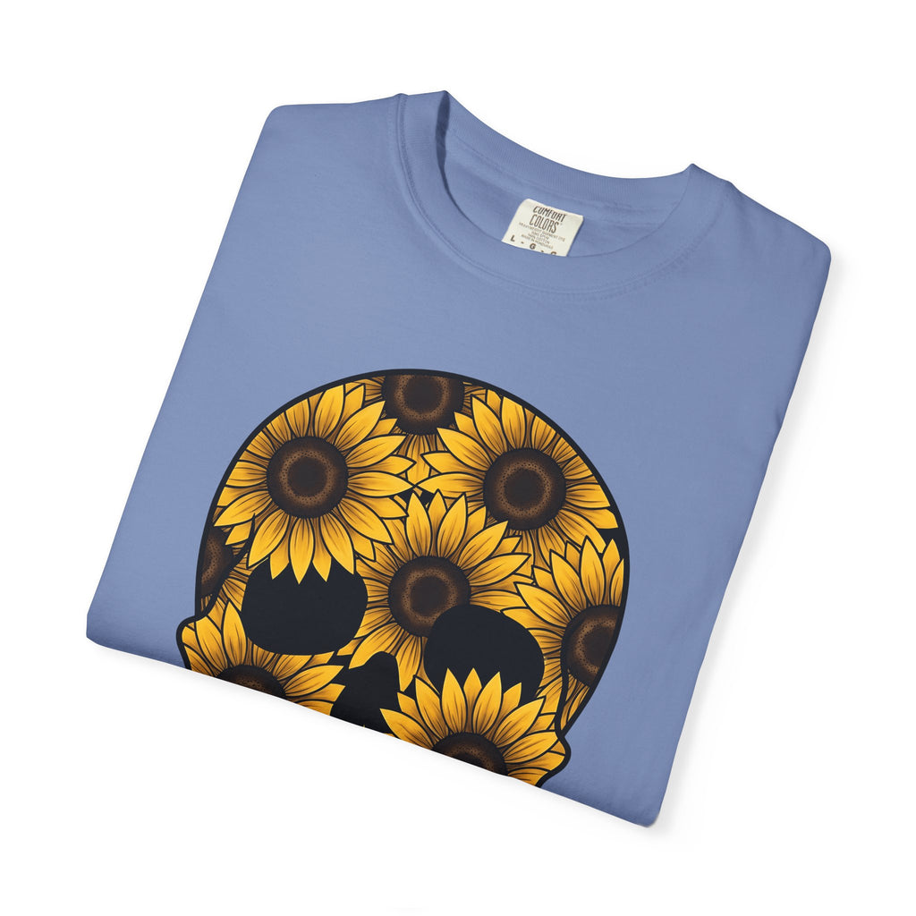 Bloom Skull T-Shirt Floral Alternative Gift Women Pop Art T-Shirt Sugar Skull T-Shirt Floral Fan Pop Art T-Shirt Punk Graphic Tribal Petals T-Shirt