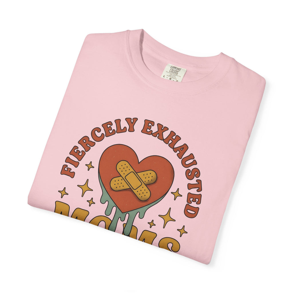Love Patch T-Shirt Mom Wellness Gift Women Vintage T-Shirt Heart Patch T-Shirt Motherhood Enthusiast Retro T-Shirt Self Care Graphic Hand Drawn